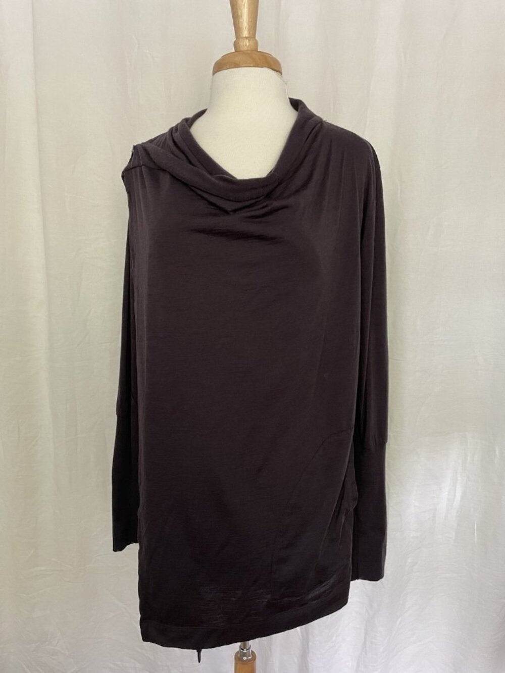Icebreaker Merino Wool Blend Wrap Cardigan Sweater Deep Purple size Medium